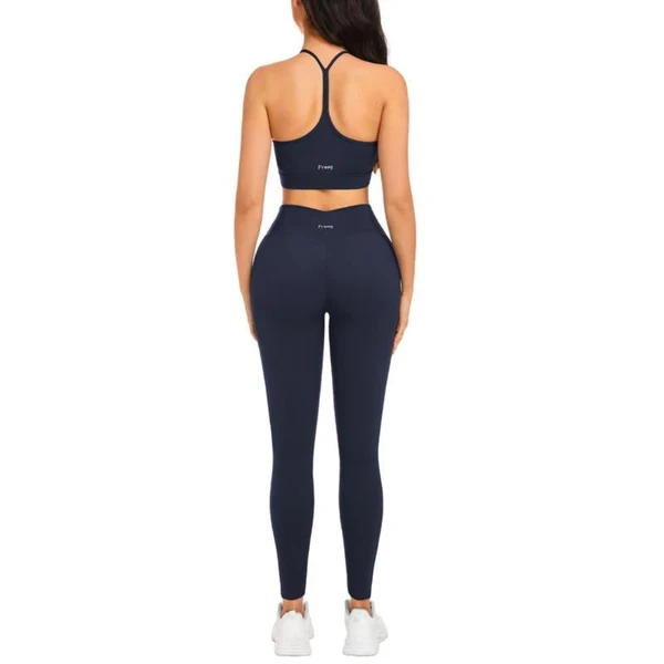 Legging Feminina Cintura Alta com Bolsos Laterais – Não Transparente para Yoga, Academia e Corrida