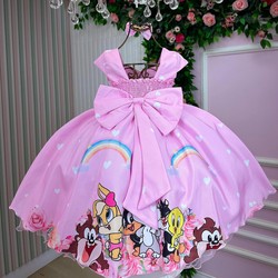 Vestido Temático - Baby Looney Tunes 