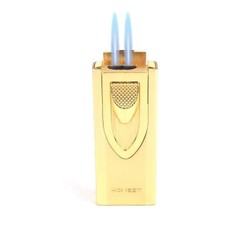 Isqueiro Maçarico Honest 724 - Dourado (2 Chamas)