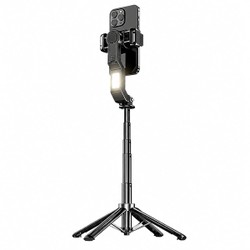 Estabilizador Gimbal para Celular 3 Eixos com Bluetooth e Luz Integrada