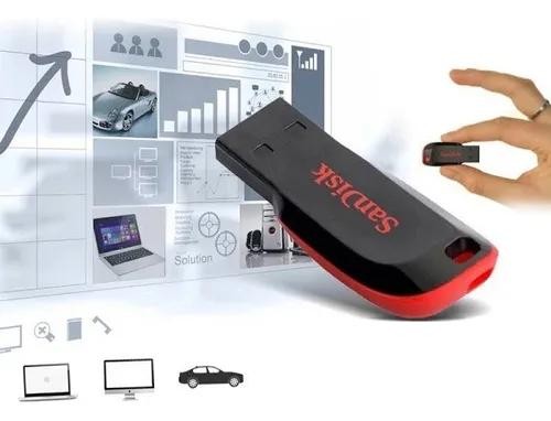 Pen Drive Sandisk Cruze R Blade 64GB USB 2.0 Preto - SDCZ50-064G-B35