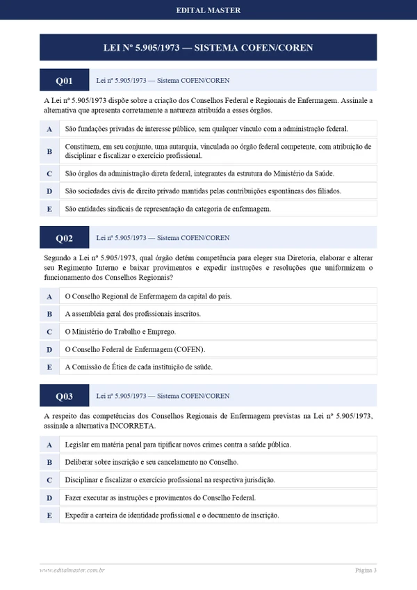 COREN/SP - 300 Questões Comentadas + Simulado 