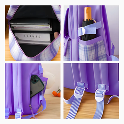 Kit Mochila Completa 5 Peças Feminina Moderna
