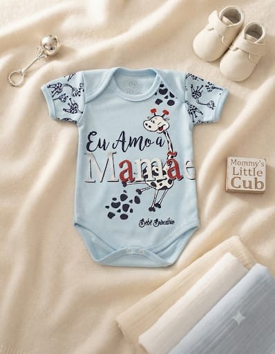 BODY EU AMO A MAMÃE BEBE BRINCALHÃO