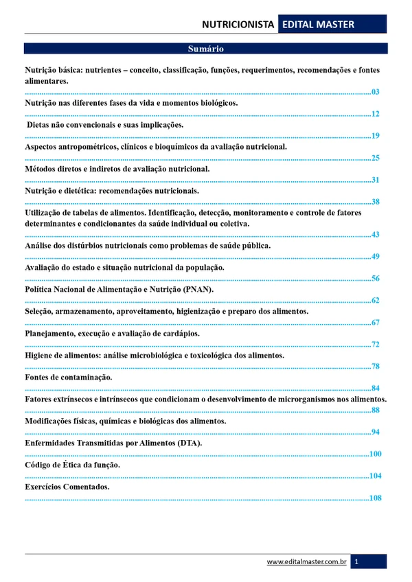 Nutricionista- Ministério da Saúde