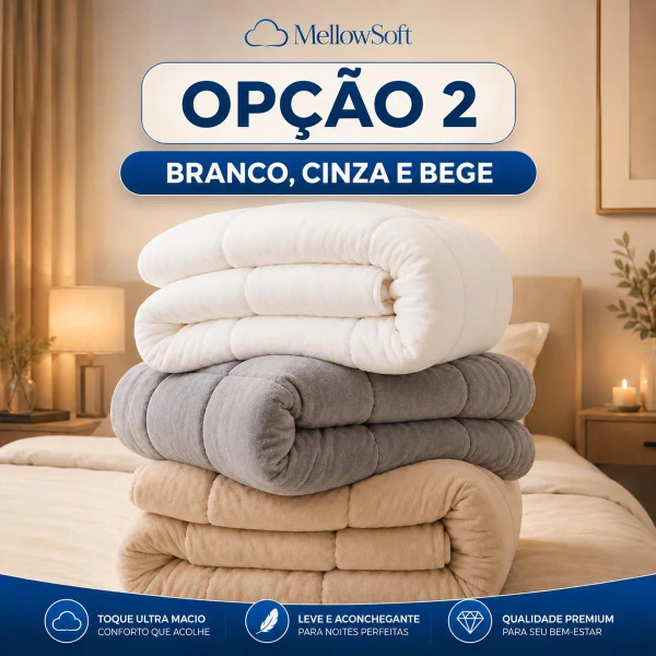 [COMPRE 1, LEVE 3] MellowSoft™ Edredom Premium Algodão Turco - Conforto de Hotel 5 Estrelas 