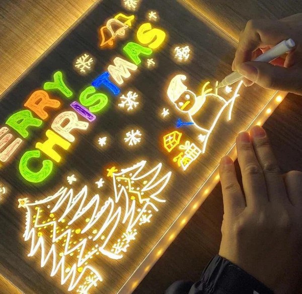 Quadro de Desenhos LED + 7 Canetinhas Grátis