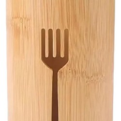 Kit Porta Talheres Bambu 3 Peças
