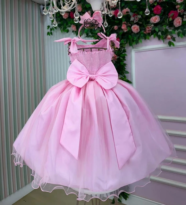 Vestido Luxo - Rosa Bebê