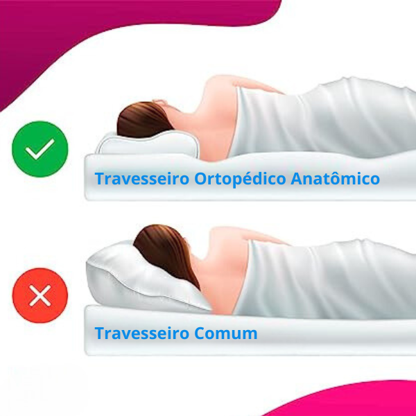 Travesseiro Ortopédico Anatômico Cervical