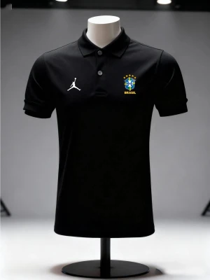 Camiseta Polo Brasil Premium Nike Preta