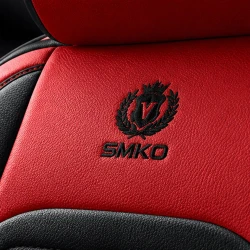Kit Completo de Capas para Banco de Carro Velox em Couro Legítimo Universal 5 Lugares Com Airbag + Tapetes e Capa de Volante