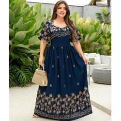 Vestido moda evangélica elegante luxo duna bordado maravilhoso