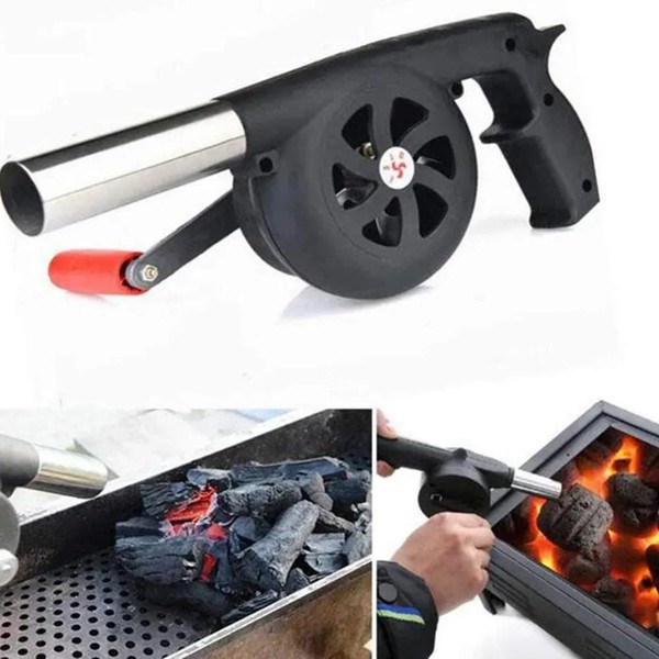 Ventilador de mão doméstico portátil ventilador de churrasco pequeno secador de cabelo ao ar livre acessórios ferramentas