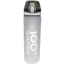 Garrafa de Água 1000ml 100% Water (Cinza)