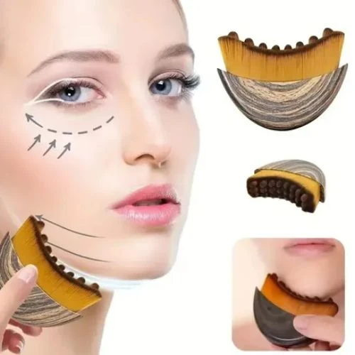 Kit com 2 Escovas Faciais para Drenagem Linfática e Skincare