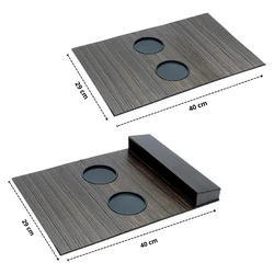 Esteira Bandeja De Braço Sofá Kit 2 Unidades Porta Controle + Porta Copos