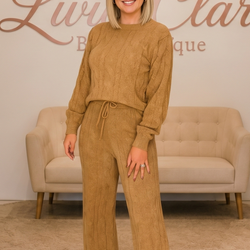 [COMPRE 1 LEVE 2] Conjunto Rebeka Blusa + Calça em Tricot [PROMOÇÃO OUTONO/INVERNO]