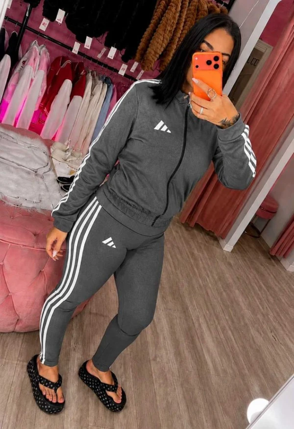 CONJUNTO ADIDAS POLIAMIDA CINZA