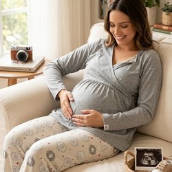 PIJAMA MANGA LONGA ADULTO GESTANTE 76195 PINGO LELE