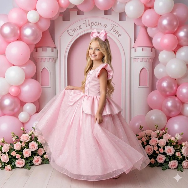 Vestido Fantasia Luxo - Inspiração Princesas 