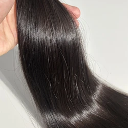 Cabelo Brasileiro Castanho 55 cm Liso (Leves Ondulações) - 100gr