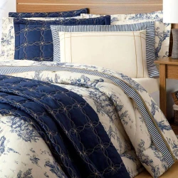 Coleção Completa Edredom + Jogo de Lençol + Cobre Leito Porcelana Cama Posta Perfeita 10 Peças