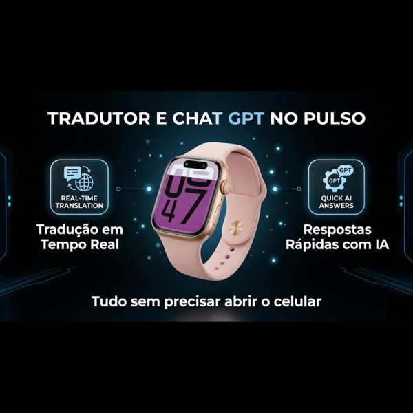 Smartwatch Microwear S10 Pro Chat GPT 1GB IP68 Dourado