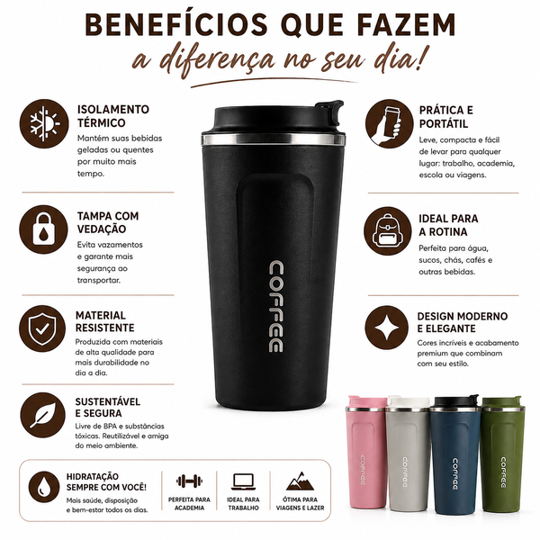 Copo Térmico de Café 510ml (VARIADO)