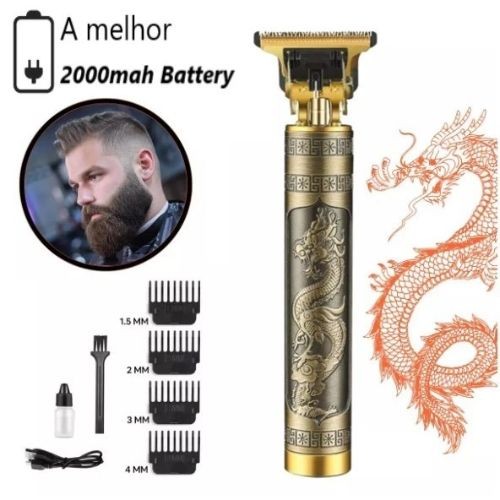 Kit Barbeiro Profissional 2 em 1 Máquina de Corte + Aparador Facial