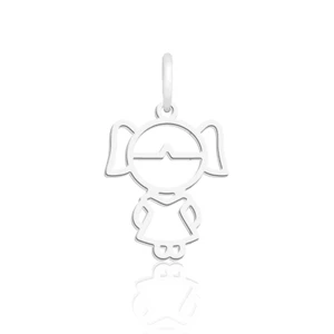 Pingente Laser Menina 1 Vazada TAM-2 Pequeno