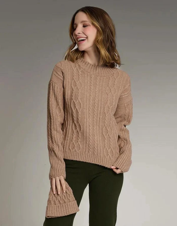 Blusa Trançada Varena De Inverno Velour