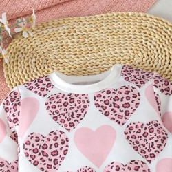 Conjunto Moletom e Jeans Leopardo Rose