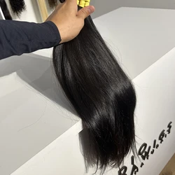 Cabelo Brasileiro Castanho 55 cm Liso (Leves Ondulações) - 100gr
