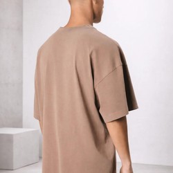 T-shirt Oversized dark stoned Brown