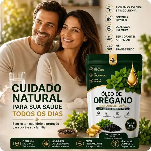 Óleo de Orégano Premium - Proteção natural todos os dias - 2 unidades