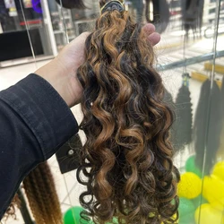 Cabelo Cacho Caipira Iluminado Claro Fios de 55 cm (100g)