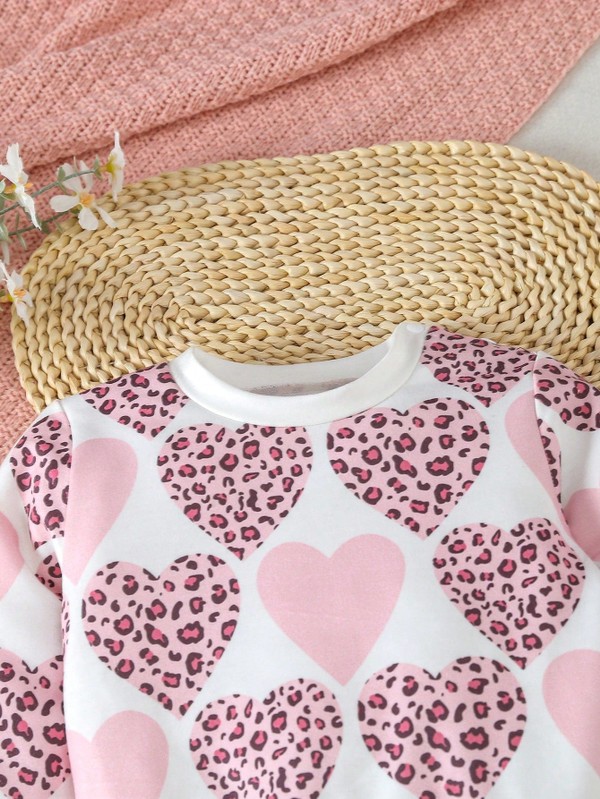 Conjunto Moletom e Jeans Leopardo Rose