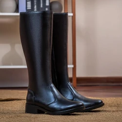 Bota Feminina Montaria Bico Fino Cano Alto 