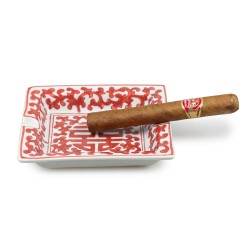 Cinzeiro de Porcelana para 2 Charutos Moulin - Vermelho