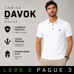 [LEVE 5 PAGUE 3] Polo Masculina Ravello em Malha Seda Gelo e Elastano Premium (Sofisticação em Cada Detalhe)