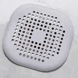 Adesivo de drenagem de chão de silicone quadrado, filtro de cabelo de esgoto de banheiro, capa de drenagem de chão de banheiro doméstico