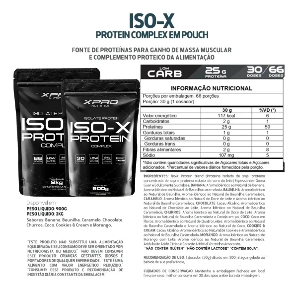 ISO X PROTEIN - REFIL 900G - X PRO NUTRITION