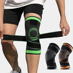 Manga de compressões de joelho com alças ajustáveis para corrida, treino e esportes durante todo o dia
