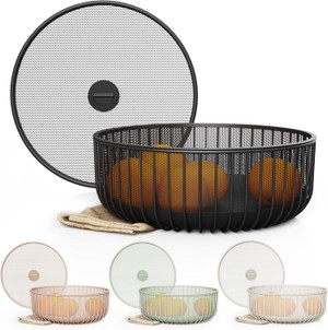 Fruteira de Mesa com Tampa Tela Mesh