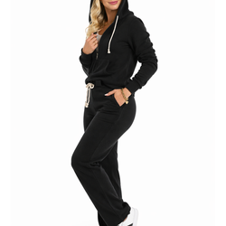 Conjunto Moletom Peluciado Basic Preto