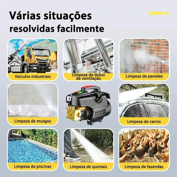 Lavadora de Alta Pressão Soarfly 4800W 245bar — Motor por Indução (127V ou 220V)