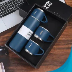 Garrafa Térmica 500ml em Aço Inoxidável com 3 Xícaras