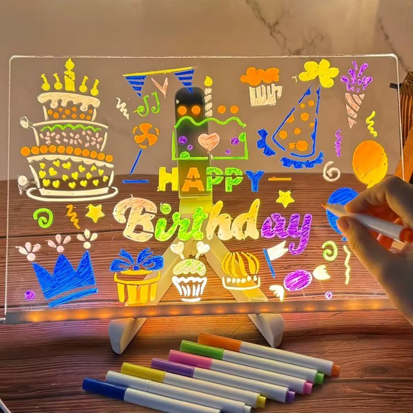Quadro de Desenhos LED + 7 Canetinhas Grátis