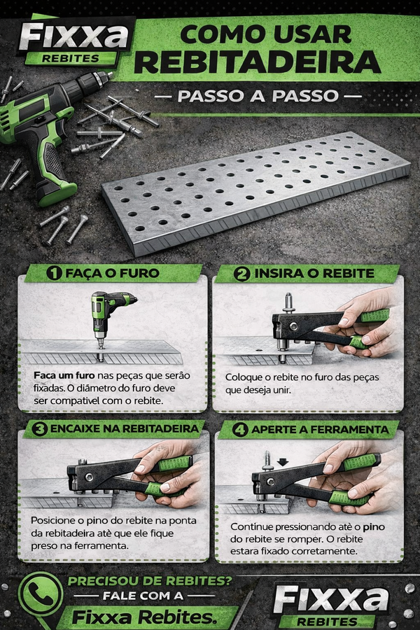 Rebite Pop 206 Alumínio 2,4 x 6 mm - Kit com 100 Unidades | Alta Resistência 